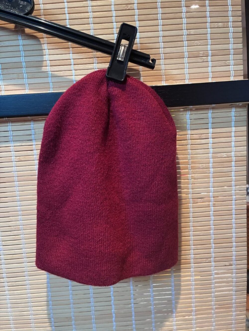 Burgundy Knit Slouchy Beanie